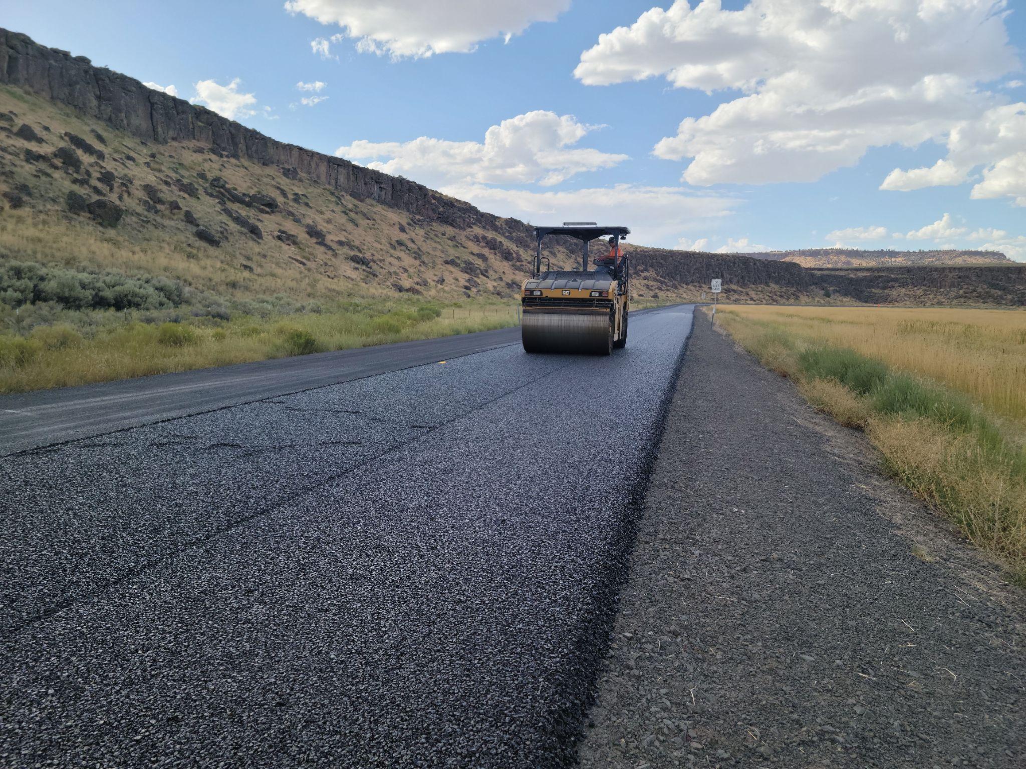 Fresh asphalt surface texture