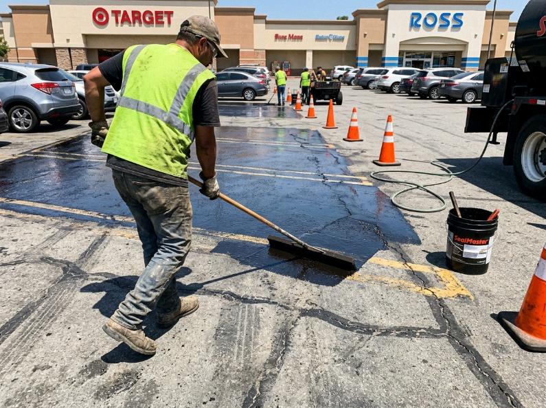 Industrial asphalt paving in California for warehouses, distribution centers, and manufacturing yards
