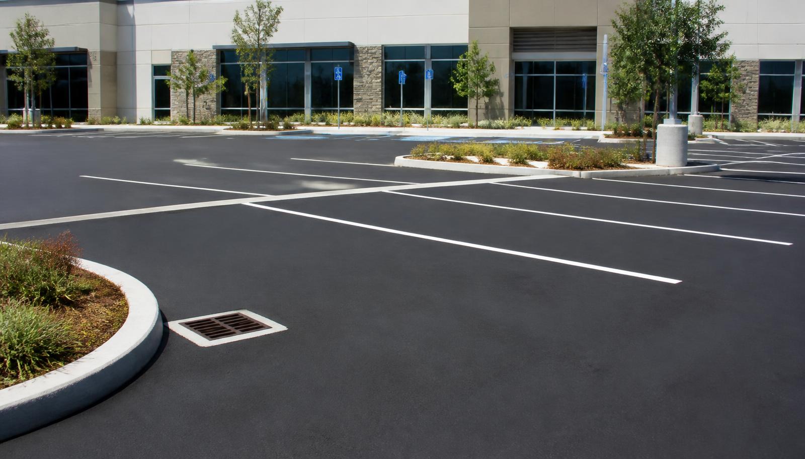 Finished surface for parking lot paving in California